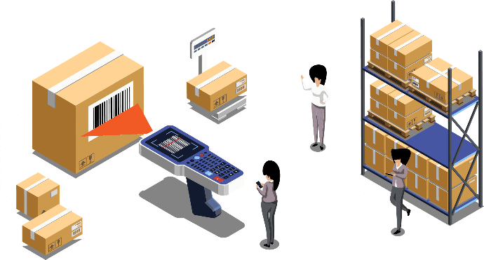 scanner et terminal mobile en entrepot