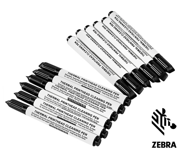 Zebra - 12 Stylos de nettoyage pour tête d'impression